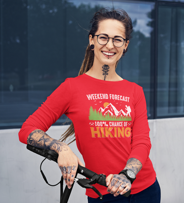Weekend Forecast 100% Hiking Women Long Sleeve Shirt